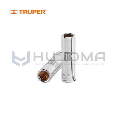 Dado largo hexagonal 10 mm encaste 1/4" Truper 13204