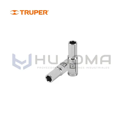 Dado largo hexagonal 13 mm cuadro 1/2" Truper 13353