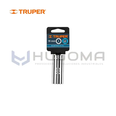 Dado largo hexagonal 19 mm encaste 3/8" Truper 13779