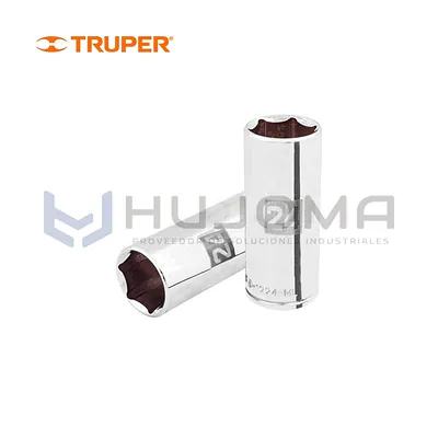 Dado largo hexagonal 24 mm cuadro 1/2" Truper 101012