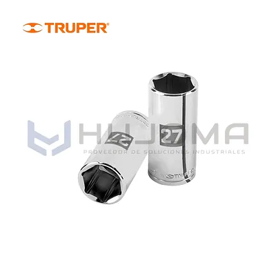 Dado largo hexagonal 27 mm cuadro 1/2" Truper 101015