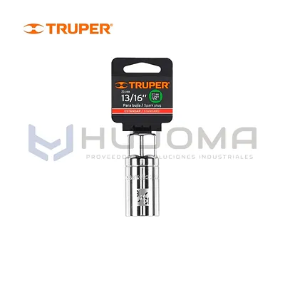 Dado largo para bujía 13/16" cuadro 1/2" Truper D-1226-HPAL