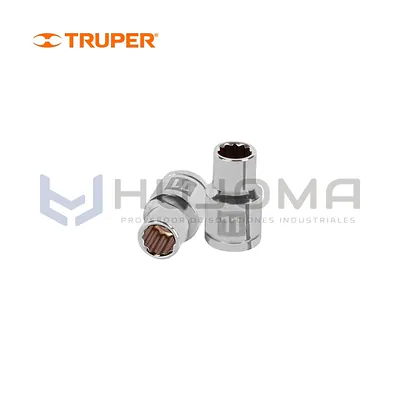 Dado Poligonal 12 Puntas 11 mm Encastre 1/2" Truper D-1211-EM
