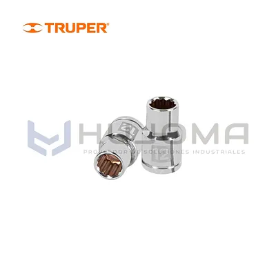 Dado Poligonal 12 Puntas 12 mm Encastre 1/2" Truper D-1212-EM