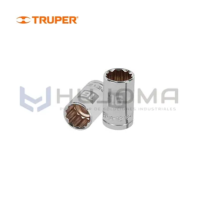 Dado Poligonal 12 Puntas 16 mm Encastre 1/2" Truper D-1216-EM