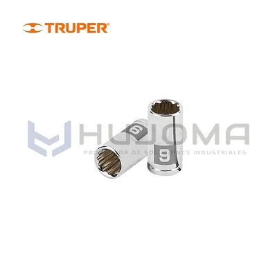 Dado Poligonal 9 mm, encaste 1/4" Truper 100981