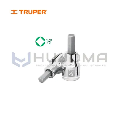 Dado Punta Hexagonal 1/2", cuadro 1/2" Truper 13255
