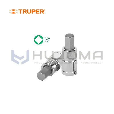 Dado Punta Hexagonal 12 mm, cuadro 1/2" Truper 13284