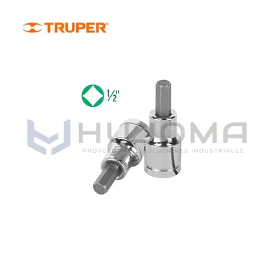 Dado Punta Hexagonal 5/16", cuadro 1/2" Truper 13252
