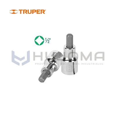 Dado Punta Hexagonal 8 mm, cuadro 1/2" Truper 13282