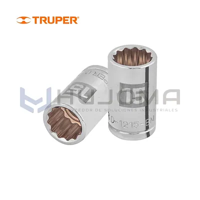 Dados poligonales en mm encastre 1/2" Truper