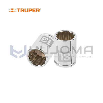 Dados poligonales en mm encastre 1/4" Truper