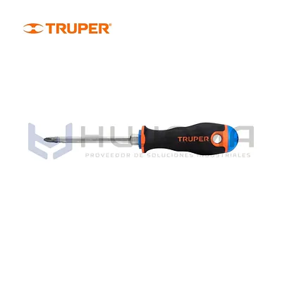 Desarmador de Cruz 1/4" x 4" Comfort Grip Truper 14076