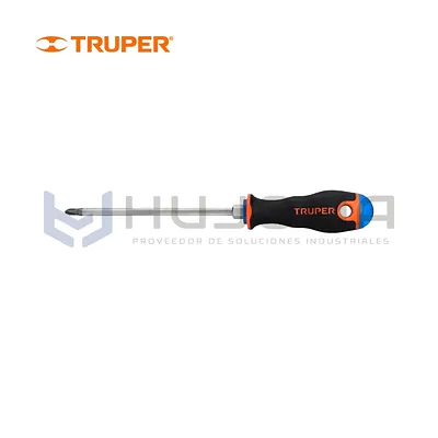 Desarmador de Cruz 1/4" x 6" Comfort Grip Truper 14079