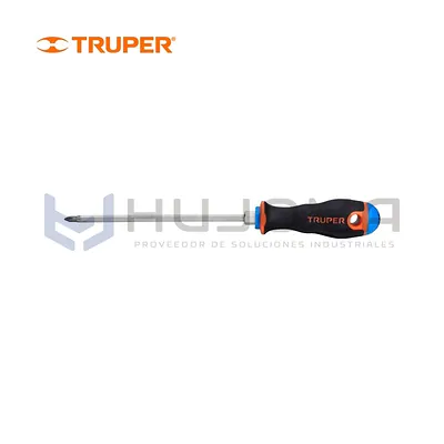 Desarmador de Cruz 3/16" x 6" Comfort Grip Truper 14067