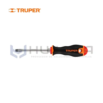 Desarmador Plano 1/4” x 4” Comfort Grip Truper 13998