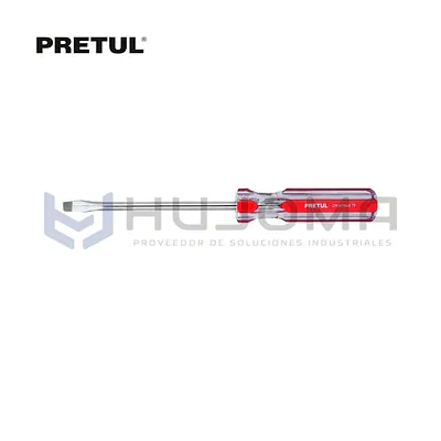 Desarmador Plano 5/16” x 6” mango PVC Pretul 21463