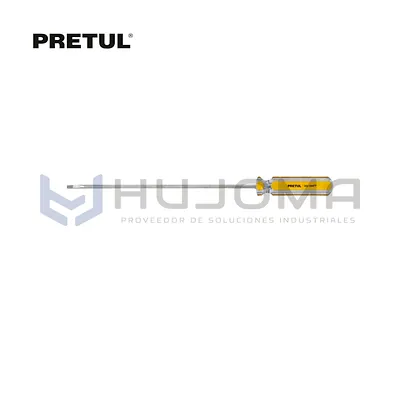 Desarmador Plano Cabinet 1/8" x 6" Mango de PVC Pretul 21465