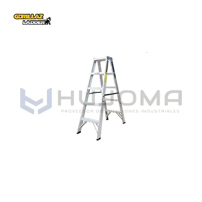 Escalera Tijera de Aluminio Doble Acceso 5 Pasos Gorillaz GATD5-II