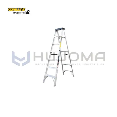 Escalera Tijera de Aluminio Simple 7 Pasos Gorillaz GATS7-II