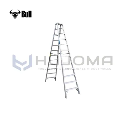 Escalera Tijera Doble de Aluminio 12 Pasos (ATD150-12IA) American Bull