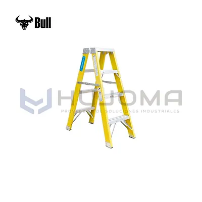 Escalera Tijera Doble de Fibra 4 Pasos (FTD150-4IA) American Bull
