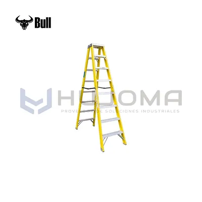 Escalera Tijera Doble de Fibra 8 Pasos (FTD150-8IA) American Bull