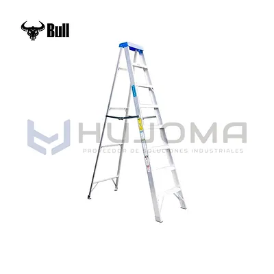 Escalera Tijera Simple de Aluminio 8 Pasos ATS113-8I American Bull