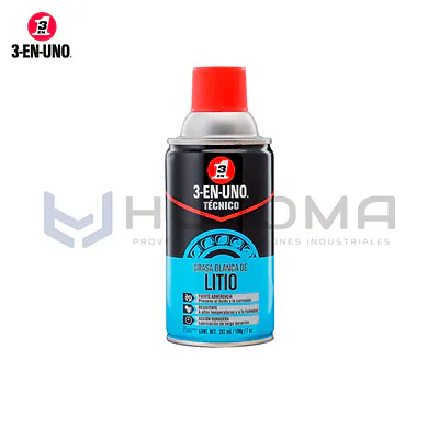 Grasa Blanca de Litio en Aerosol 3-EN-UNO Técnico