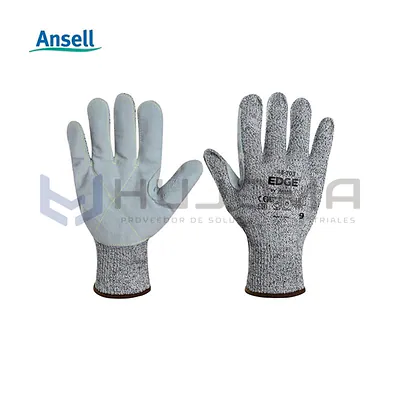 Guante Anticorte A4 con Palma de Cuero Ansell EDGE 48-703