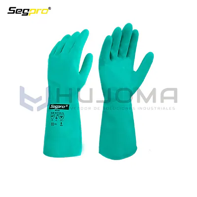 Guante de Nitrilo con Flocado Interno N-Flex 13" Segpro