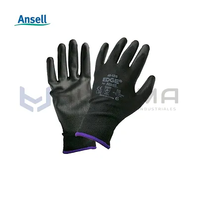 Guante de Poliuretano Negro Galga 15 Ansell EDGE 48-126