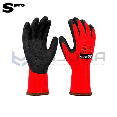 Guante Multipropósito Sproflex Rojo Palma de Látex Spro