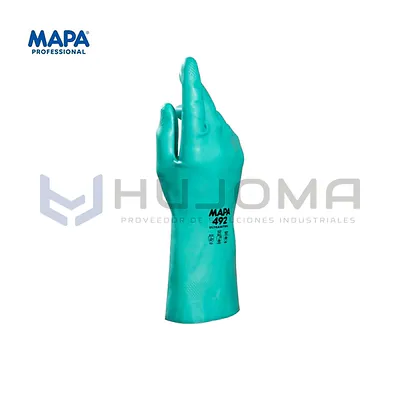 Guante Químico de Nitrilo Mapa Ultranitril 492 de 32 cm