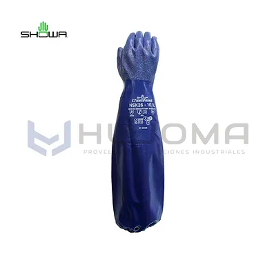 Guante Químico de Nitrilo Showa NSK26 de 65 cm