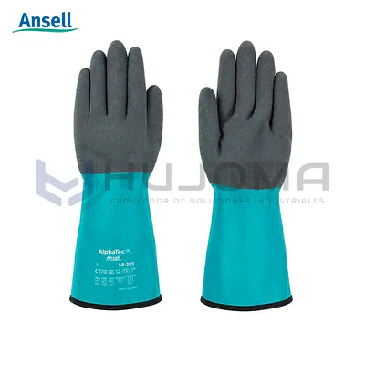Guante Químico y Térmico de Nitrilo Ansell AlphaTec 58-201