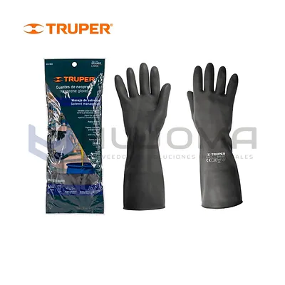 Guantes de neopreno 14" para químicos talla G Truper GU-813 (14271)