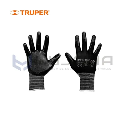 Guantes de nylon palma de nitrilo talla CH Truper GU-121 (13293)