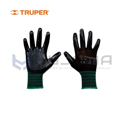 Guantes de nylon palma de nitrilo talla M Truper GU-122 (13294)