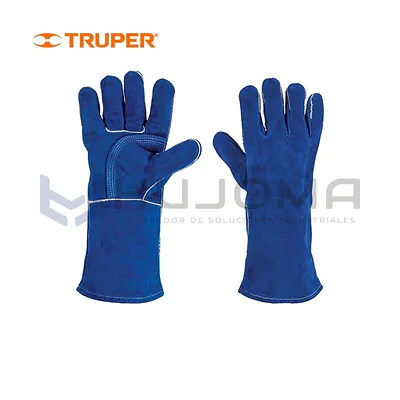Guantes para Soldador Reforzados Azules Truper 15246
