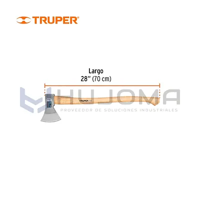 Hacha Europea 1000 g, mango hickory 28" Truper 101768