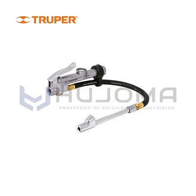 Inflador Calibrador de Cabeza Doble 1/4" NPT Truper 19028