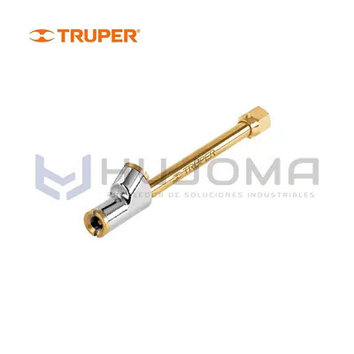 Inflador de Cabeza Doble de Latón 1/4" NPT Truper 19089