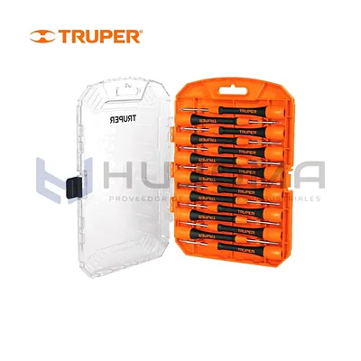 Juego con 15 Desarmadores de Joyero Truper 14205