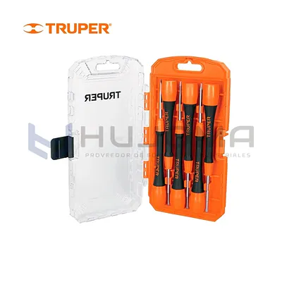 Juego con 6 Desarmadores de Joyero Truper 14202