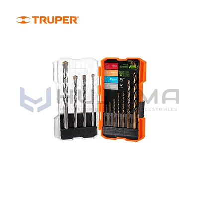Juego de 11 brocas para metal y concreto Truper 11335