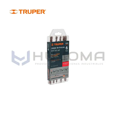 Juego de 6 brocas para concreto Truper 11295