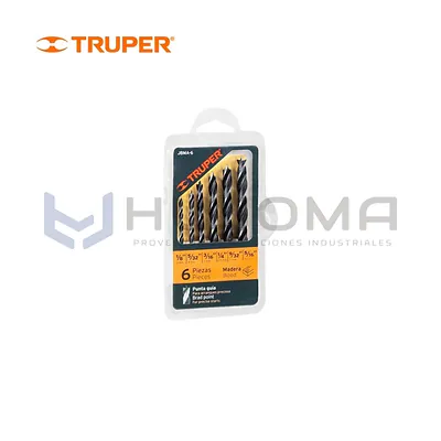 Juego de 6 Brocas para Madera Truper 11337
