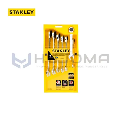 Juego de 7 Llaves Combinadas Tipo Ratchet Stanley STMT74080