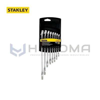 Juego de 8 Llaves Combinadas en Pulgadas Stanley 88-854